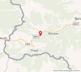 Map of Mahura, Kashmir