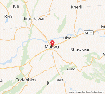 Map of Mahwah, Rajasthan