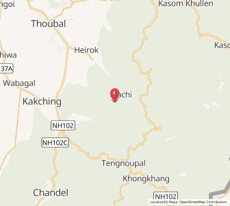 Map of Maibi Khunou, Manipur