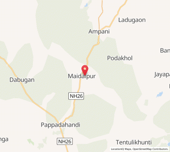 Map of Maidalpur, Odisha