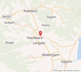 Map of Maidan Tsogul, Kashmir