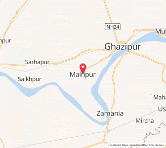 Map of Mainpur, Uttar Pradesh