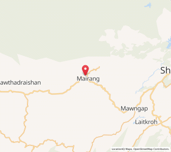 Map of Mairang, Meghalaya
