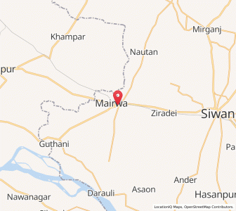 Map of Mairwa, Bihar
