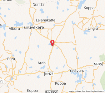 Map of Maisandra, Karnataka