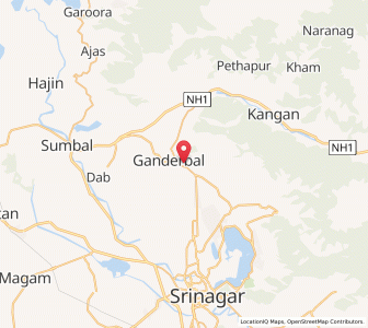 Map of Maishahibagh, Kashmir