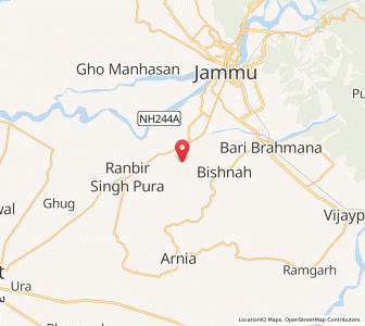 Map of Maishin, Kashmir