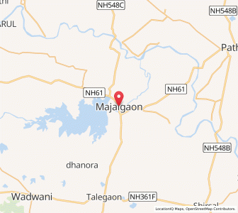 Map of Majalgaon, Maharashtra