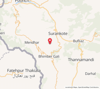Map of Majhiari, Kashmir
