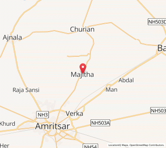 Map of Majitha, Punjab