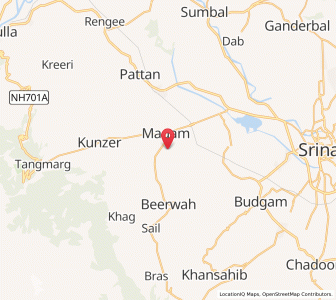 Map of Makahom, Kashmir