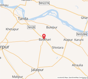 Map of Makhdumnagar, Uttar Pradesh