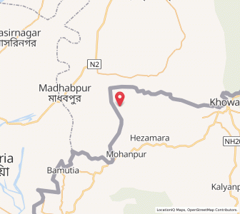 Map of Maklibari, Tripura