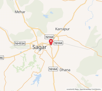 Map of Makronia, Madhya Pradesh