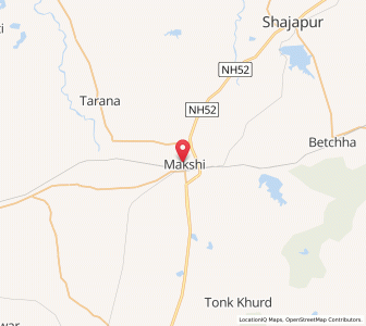 Map of Maksi, Madhya Pradesh