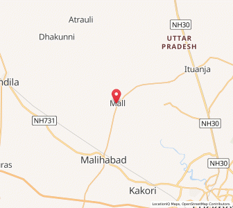 Map of Mal, Uttar Pradesh