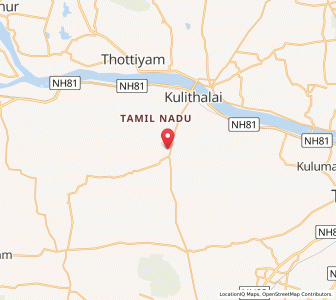 Map of Malaiyadivaram, Tamil Nadu