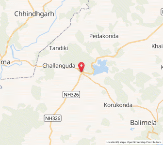 Map of Malakanagiri, Odisha