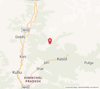 Map of Malana, Himachal Pradesh