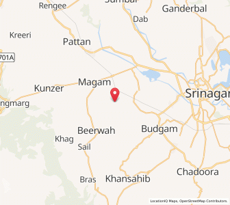 Map of Malapura Hajan, Kashmir