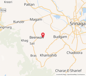 Map of Malapura Sikan, Kashmir