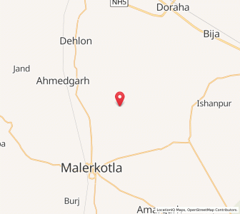 Map of Malaudh, Punjab