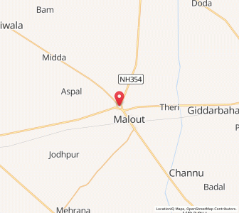 Map of Malaut, Punjab