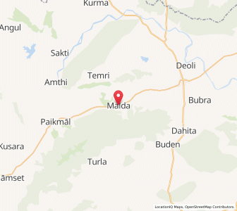 Map of Malda, Chhattisgarh