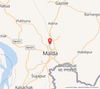 Map of Maldah, West Bengal