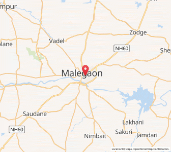 Map of Malegaon, Maharashtra