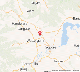 Map of Malguinpur, Kashmir