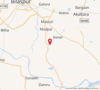 Map of Malhar, Chhattisgarh