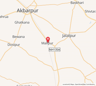 Map of Malipur, Uttar Pradesh