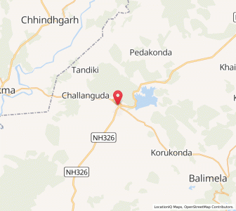 Map of Malkangiri, Chhattisgarh
