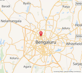 Map of Malleshwaram, Karnataka