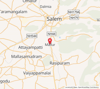 Map of Mallur, Tamil Nadu
