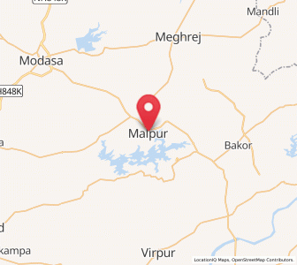 Map of Malpur, Gujarat