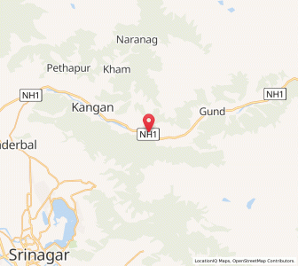 Map of Mamar, Kashmir
