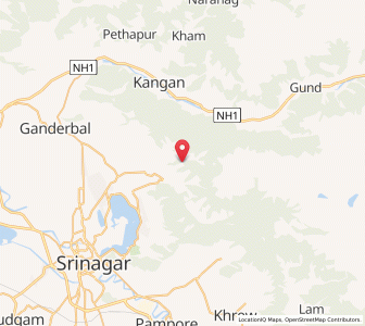 Map of Mamnyat, Kashmir