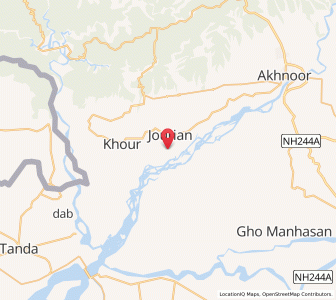 Map of Man Chak, Kashmir