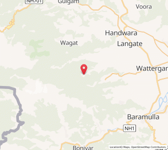 Map of Manabal, Kashmir
