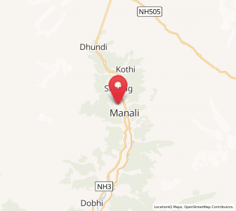 Map of Manali, Himachal Pradesh