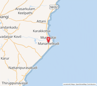 Map of Manamelkudi, Tamil Nadu