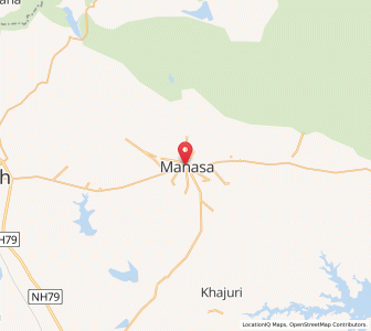 Map of Manasa, Madhya Pradesh