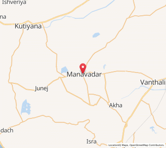 Map of Manavadar, Gujarat