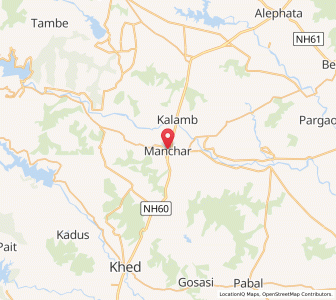 Map of Manchar, Maharashtra