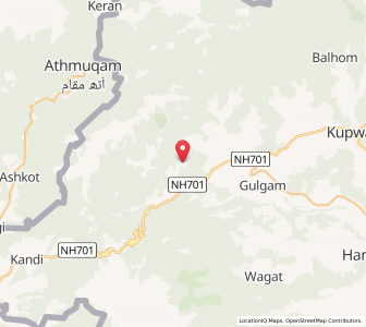 Map of Manchhitar, Kashmir