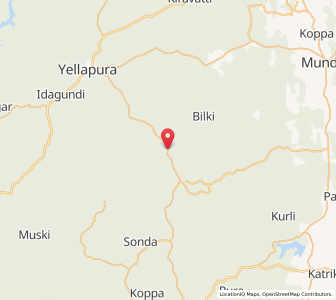 Map of Manchikeri, Karnataka