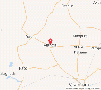 Map of Māndal, Gujarat