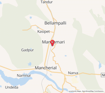 Map of Mandamarri, Andhra Pradesh